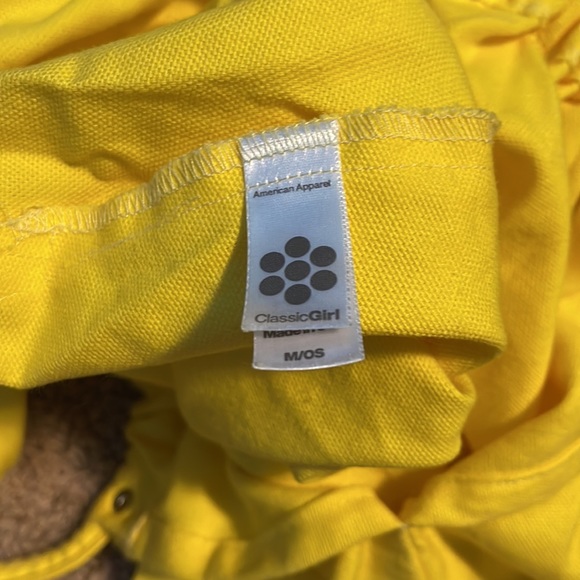 American Apparel circle sac tote with a pocket in yellow - Picture 5 of 5